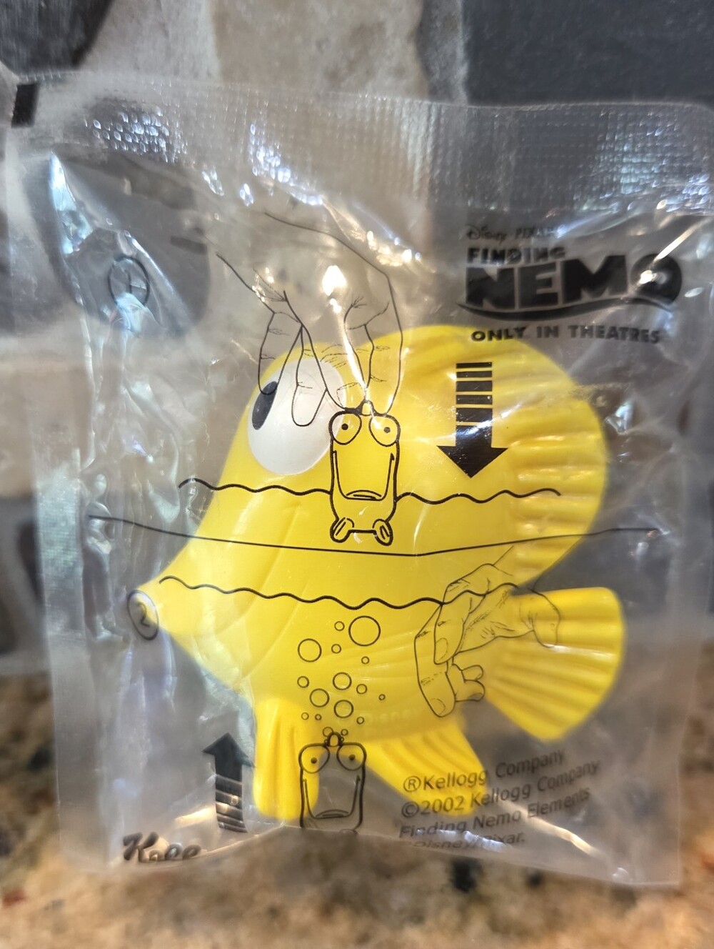 Kellogg 2002 Finding Nemo Vintage Cereal Prize Yellow Fish Y2K Kids Nostalgia
